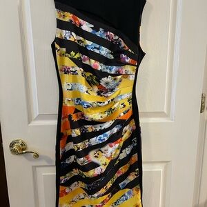 Joseph Ribkoff Black and Multicolor  Dress